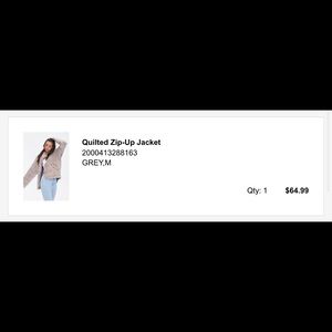 New Forever 21 Quilted Zip-Up Jacket